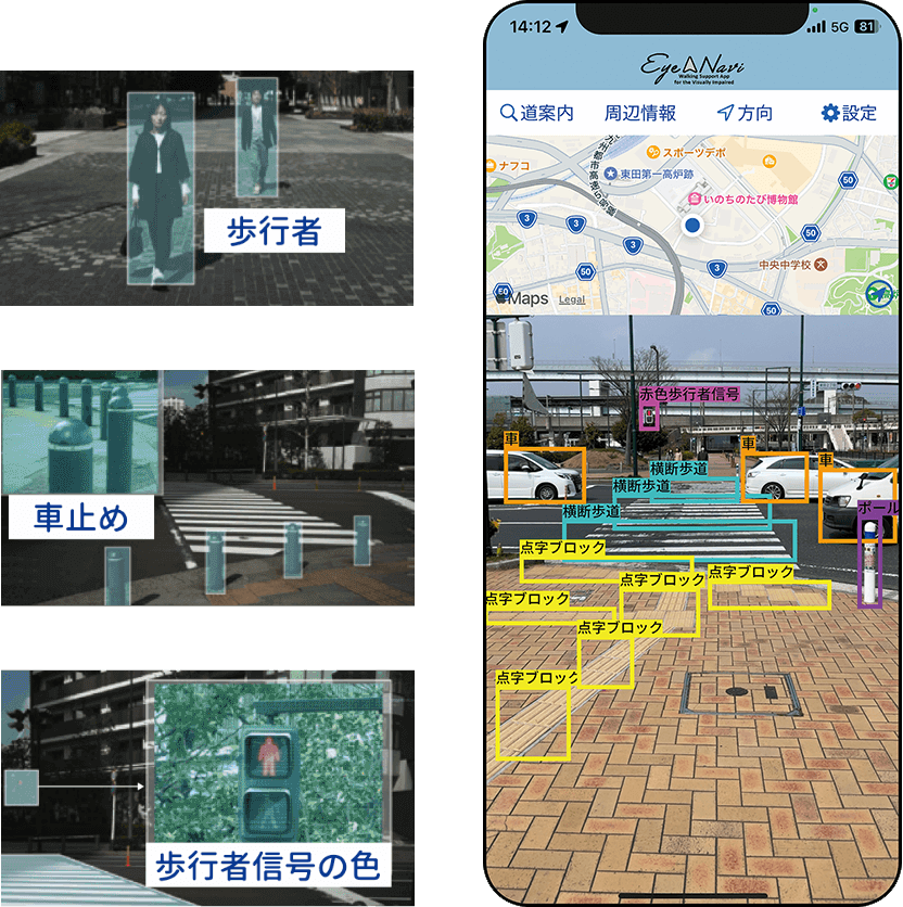 AIによる障害物・目標物検出